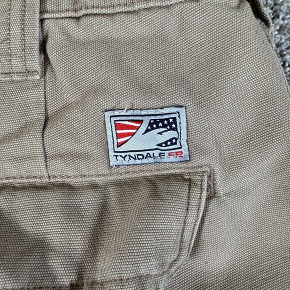 Tyndale Pants Mens 40x26 Khaki Flame Resistant Cargo Made in USA CAT 2 12 Cal - Picture 14 of 16